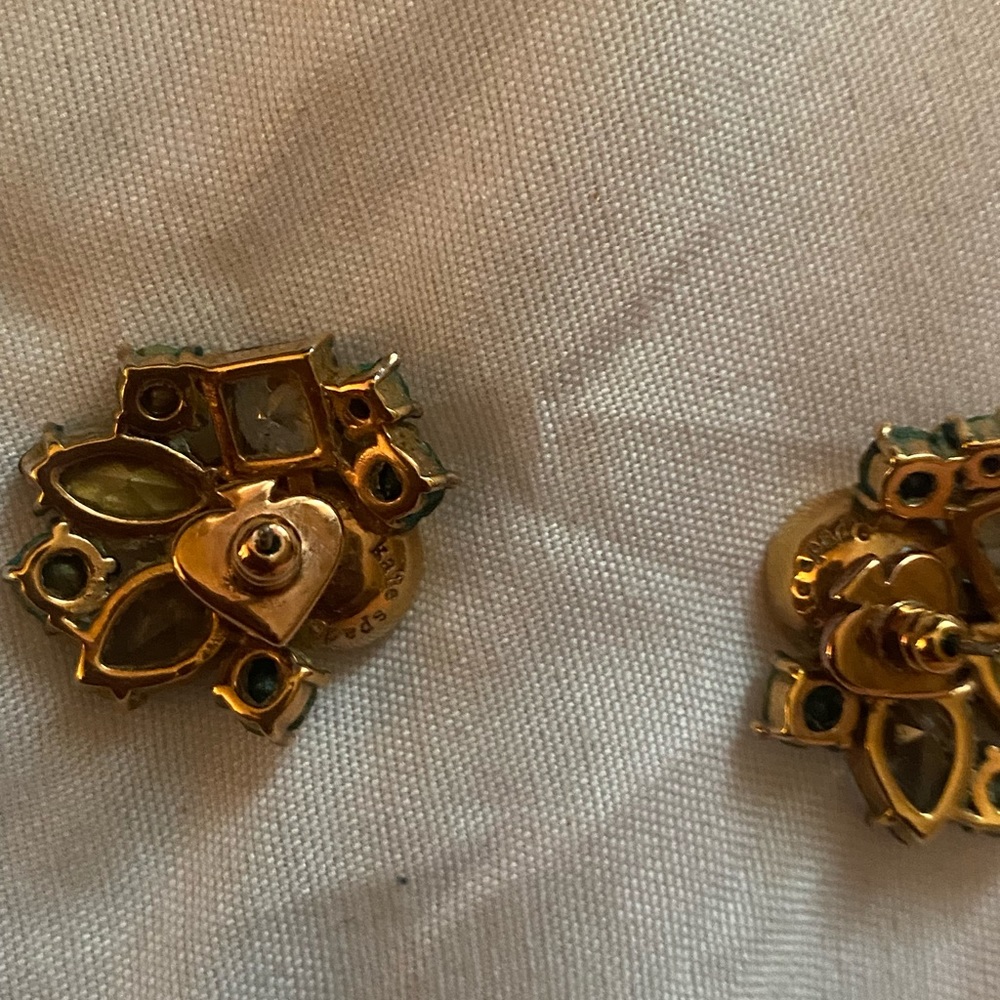 Kate Spade earth tone rhinestone earrings